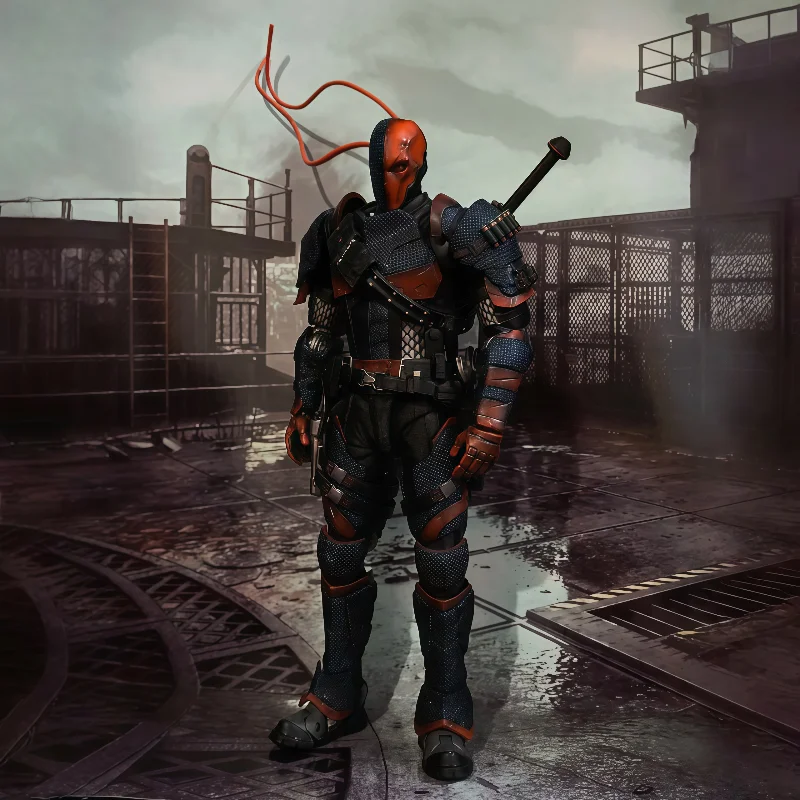 

Deathstroke Arkham Knight 1/12 Scale Action Figure - High Articulation Collectible Toy Model DC002 by LPZZ Gift for Collectors