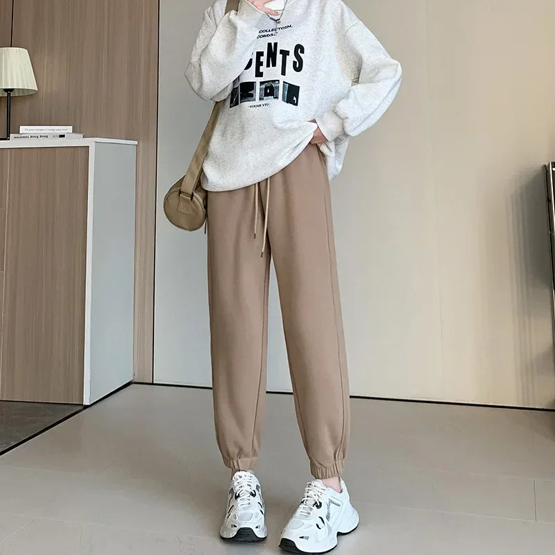 Korean Fashion Casual Women Pants Autumn Winter High Waist Wide Leg Pants Thick Female Straight Long Pants Trousers Y2k Clothes