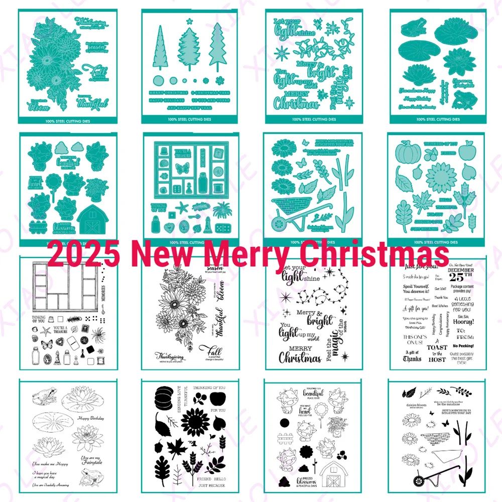 

Holly Sprig Festive Sleigh Merry Christmas Cutting Die Scrapbook Embossed Paper Card Album Craft Template Cut Die Stencils New