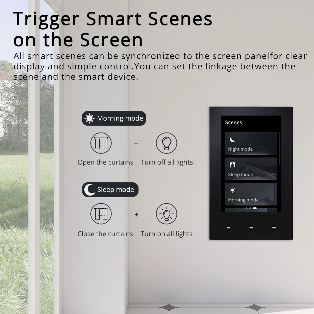 Imagem -04 - Benexmart-tuya Smart Painel de Controle Central Lcd de Polegadas Montagem em Parede Multifuncional Integrado sem Fio Hub Zigbee