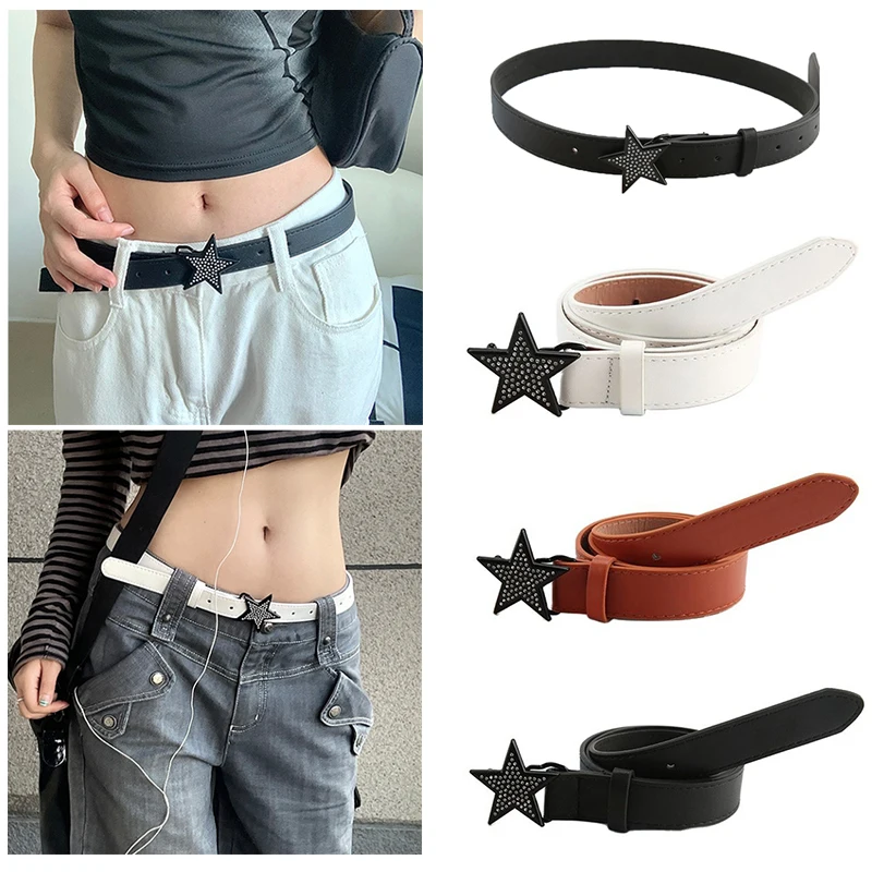 

Star Rhinestone Belt For Women Fashion Y2k 2000s Waist Strap Female Girl Jeans Dress Trouser Decorative Waistband Accessories