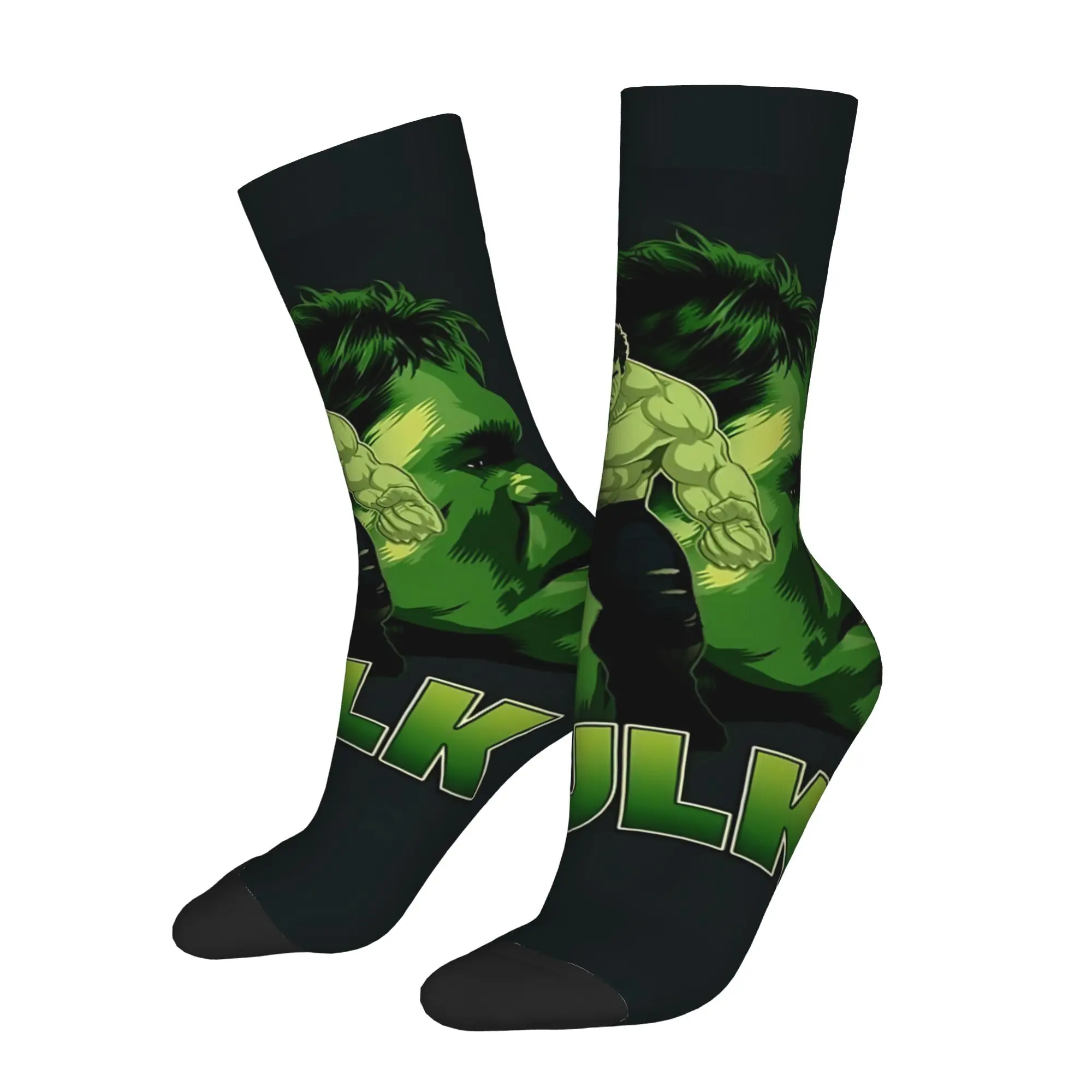 

1 Pair Funny Crazy Sock for Men Multiverse Hulk Hip Hop Harajuku Hulk Pattern Printed Sock Casual