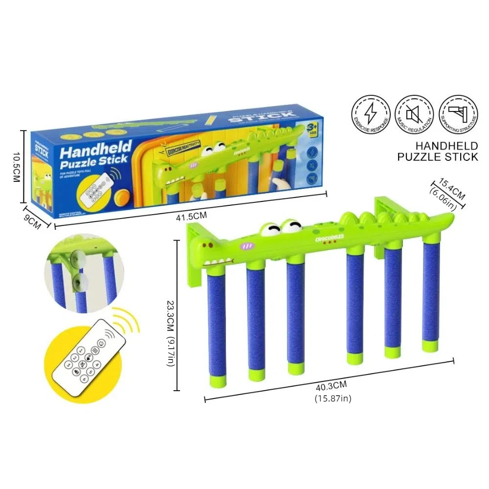 Crocodile défi chute de bâtons jeu réaction rapide exercice accessoire oeil et main saisir bâton chute de poulpe