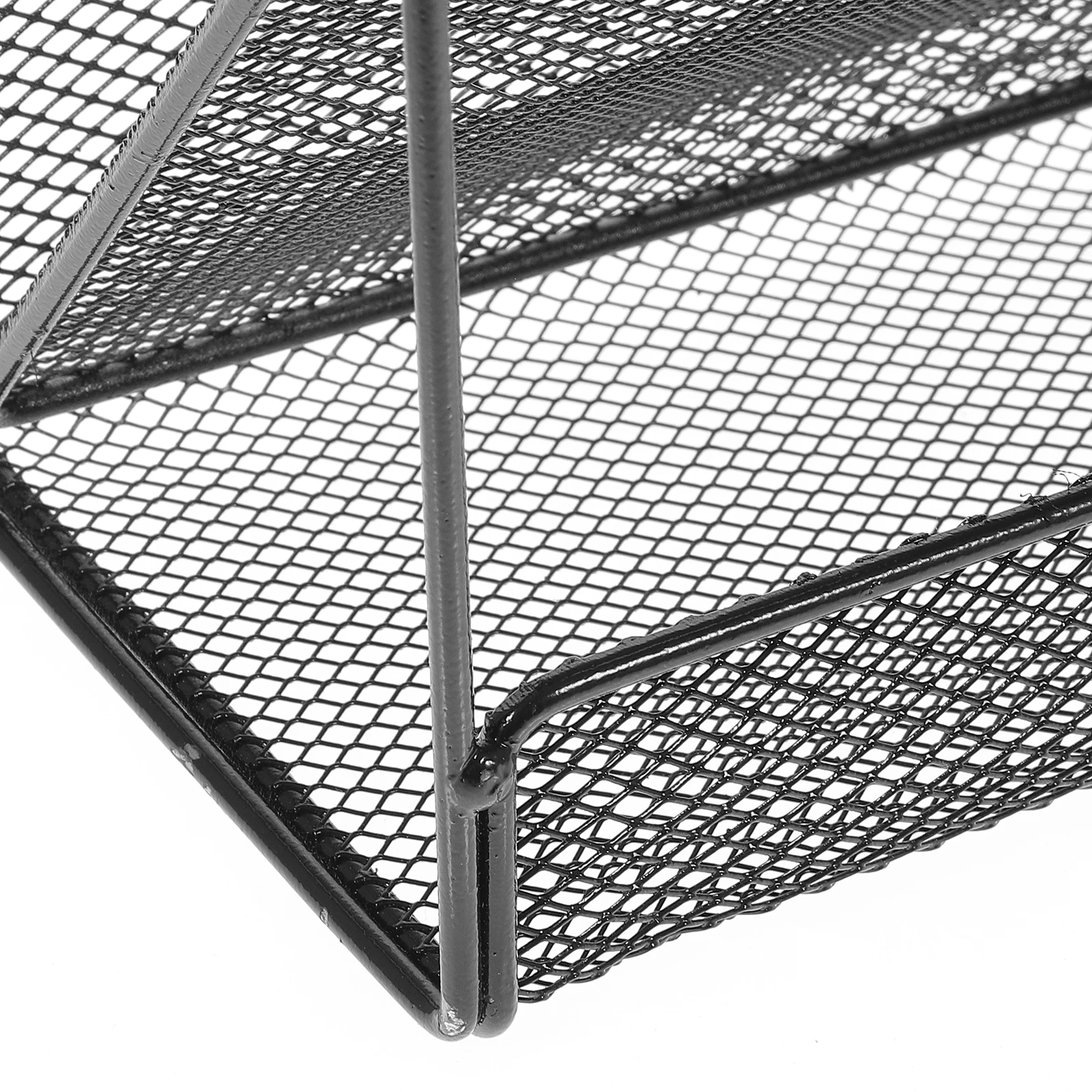 

Металлическая настенная стойка, сетчатый держатель для файлов, органайзер для хранения офисных журналов, плоское основание, гладкая поверхность, перегородки с легким доступом