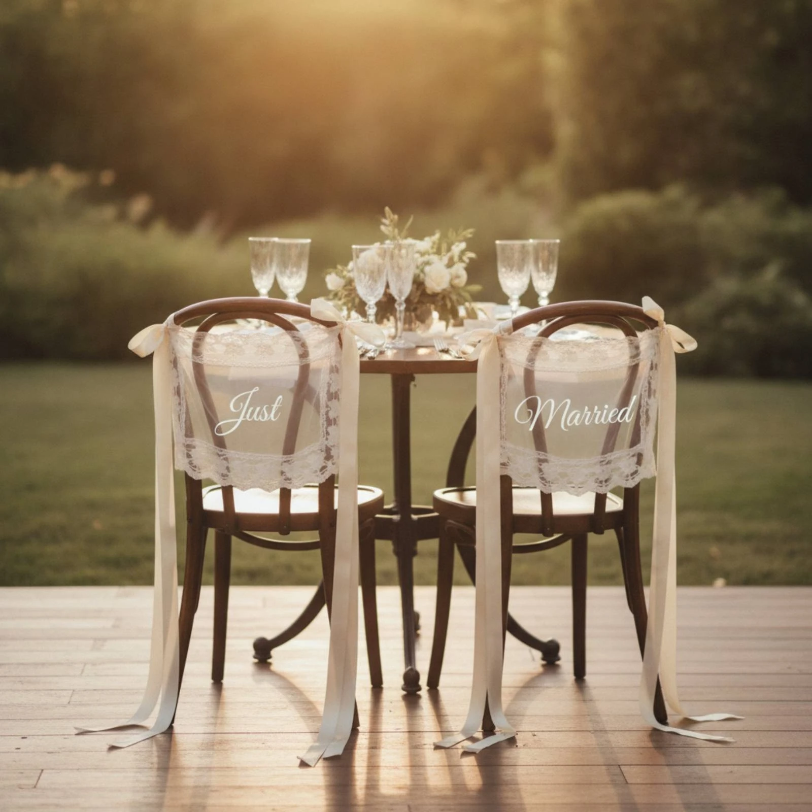 Tulle Chair Bows with Lace Versatile Chair-Back Decorations with Ribbons Sash Luxurious Easy to Use for Brides