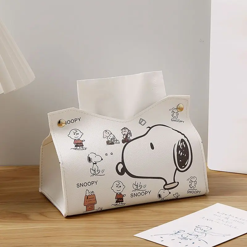 Miniso famous product Snoopy paper box ins style cartoon kawaii girl heart tissue desktop drawer box birthday gift wholesale