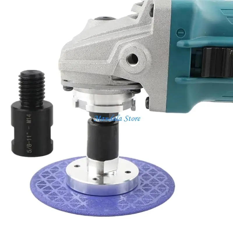 حزمة U2JC مكونة من 4 ملحقات للمطاحن العالمية تتيح تبديل الخيوط من 5/8~11 إلى M 10 وM 14 ذكر مثالية لصنفرة العمق