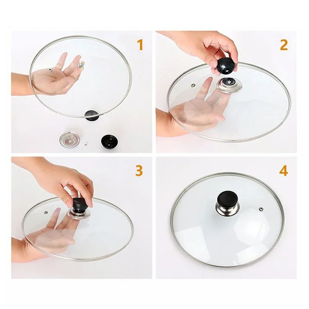 Universal Lid Cover Kitchen Tools Knob Heat-Resistant Cooking Pan Lid Replaceable Handle Anti-Scalding Cookware Handgrip Cap