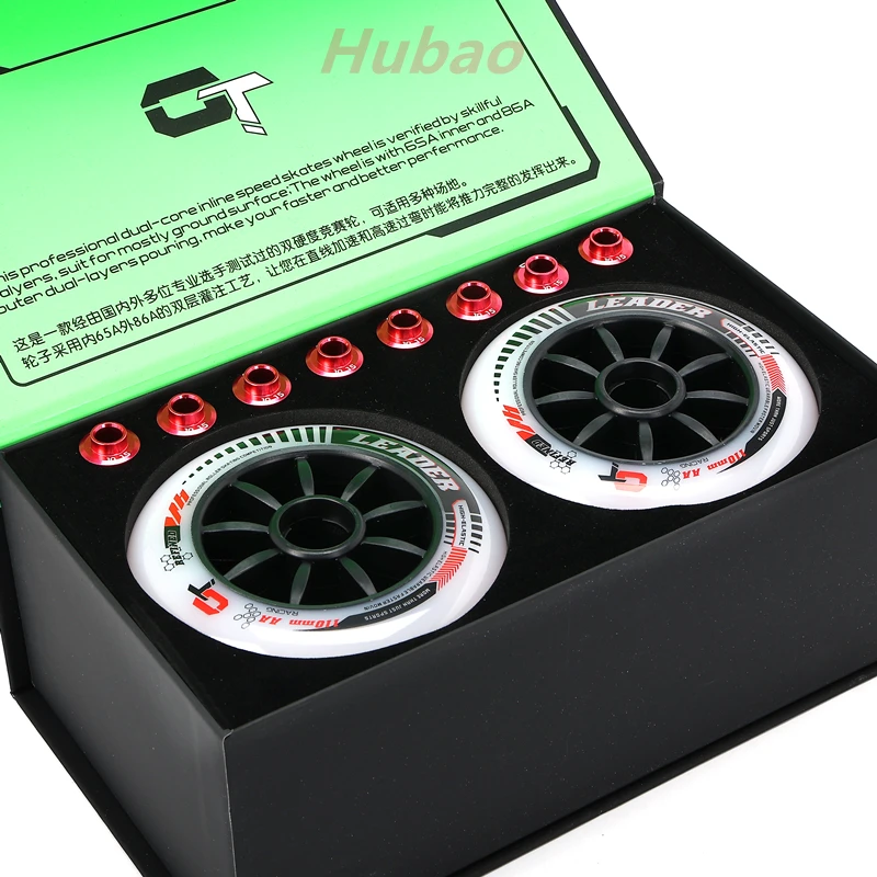 

90/100/110/125mm 6Pcs Set Professional Contest Speed Skates Wheel Inline Skate Roller Skate Wheels PU Wheel Double layer 65A/87A