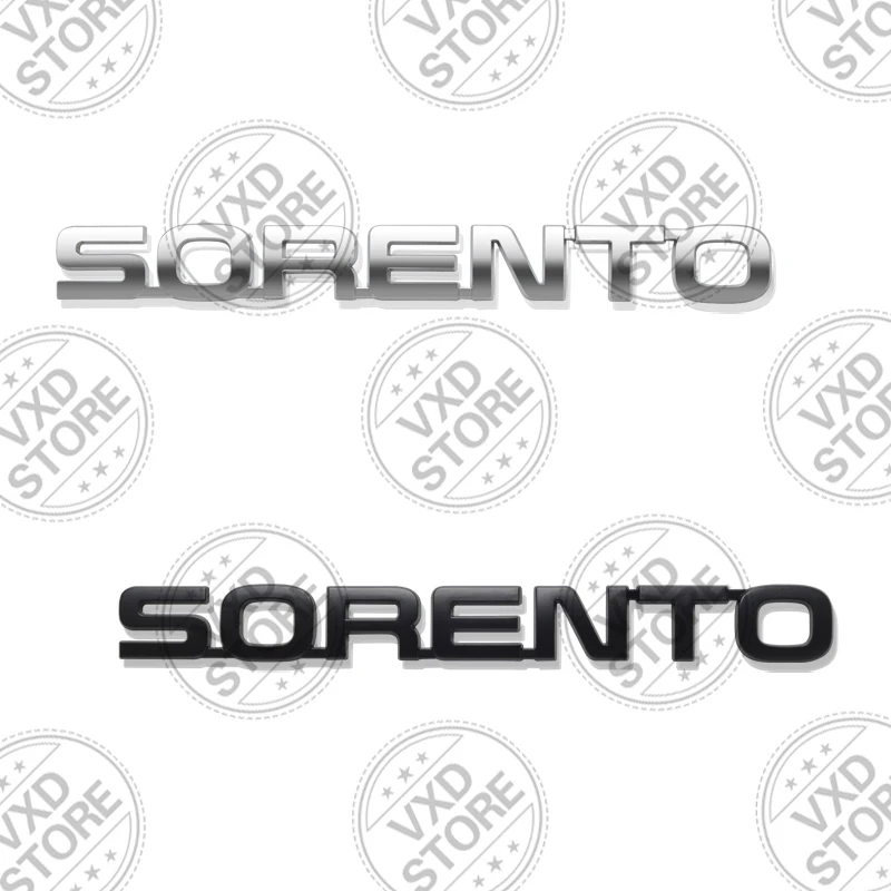 

Car 3D Metal Logo Badge Decals Sticker Auto Rear Trunk Alphabet Emblem Styling Stickers For SORENTO Lettering Accessories