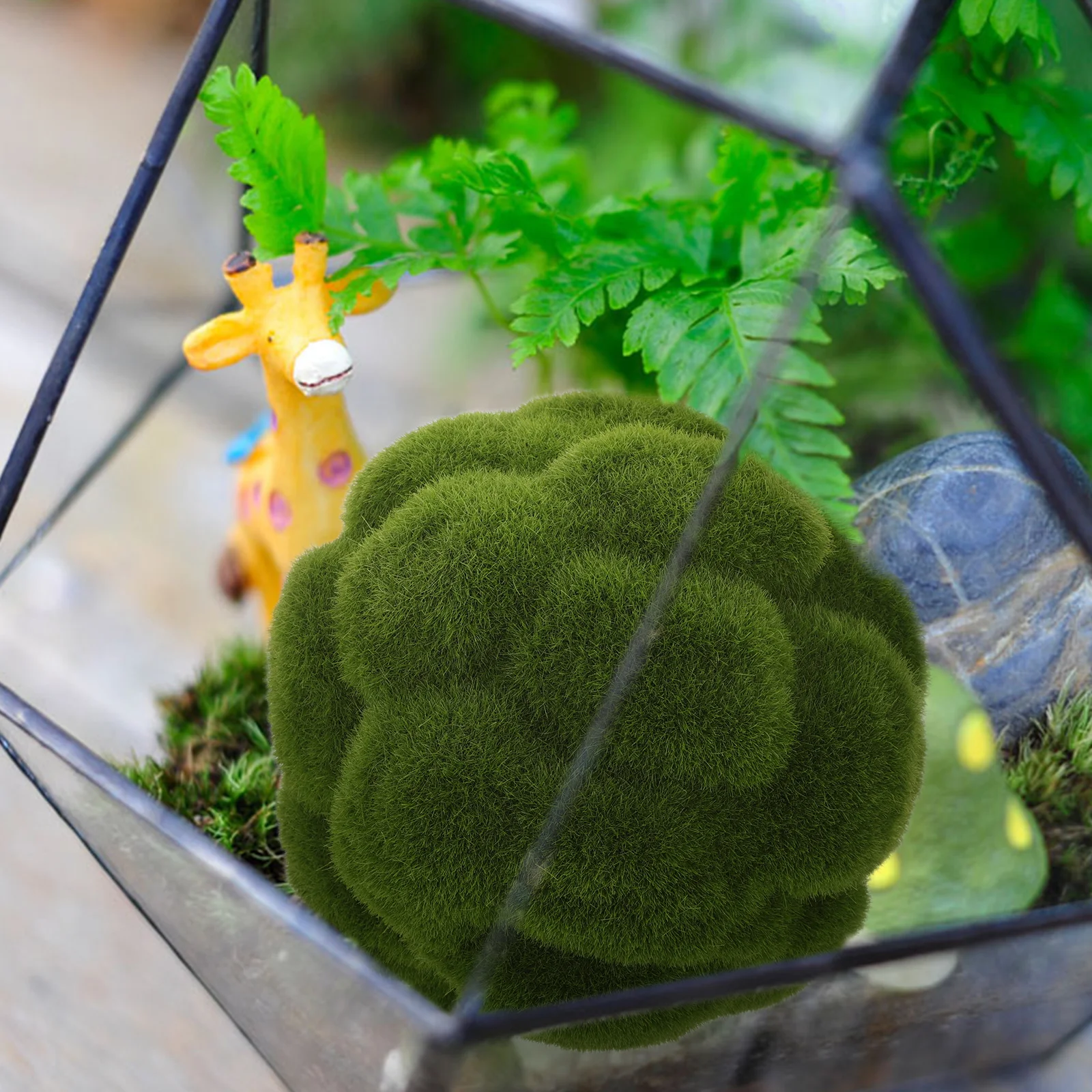 

2Pcs Imitation Moss Balls Spherical Decorative Grass Balls For Small Gardening Home Office Ceiling Hanging Props