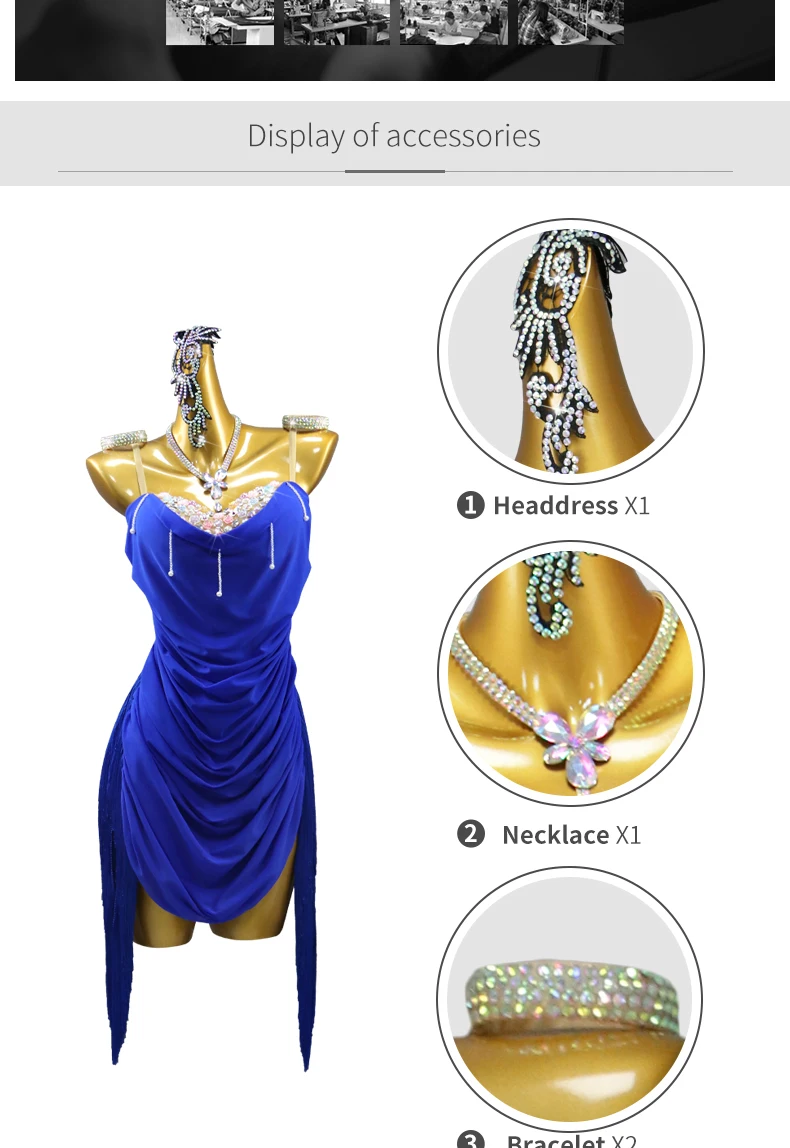 2026 Lateinamerikanisches Tanzkostüm, elegantes Kleid für Damen, sexy Standard-Ballkleidung, Mädchen-Ballkleid, Tanzkleidung, Rock, Samba-Abendgarderobe – Detail 4