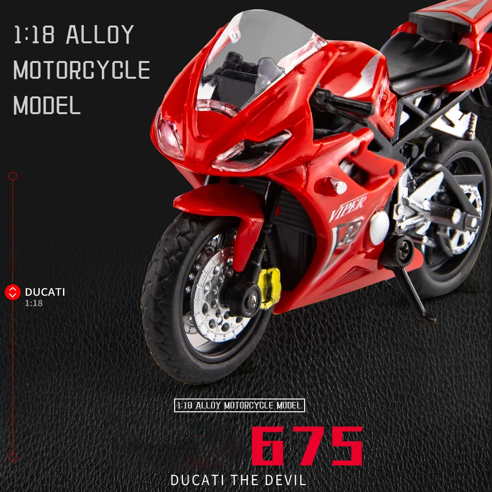 

1:18 Motorcycle 675 Alloy Diecasts Model Vehicle Toys for Children Kids One Piece Fast Furious Boy Gifts Hot Wheels Decoration