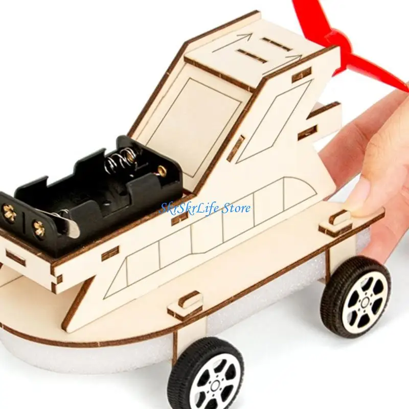 E65E Wooden Amphibious Vehicle Model Craft Set Science Experiment For Classroom