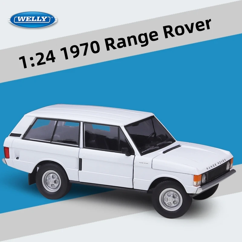 WELLY 1:24 1970 Land Range Rover SUV coche en miniatura de aleación fundido a presión vehículos todoterreno de Metal modelo de coche colección de simulación regalos para niños