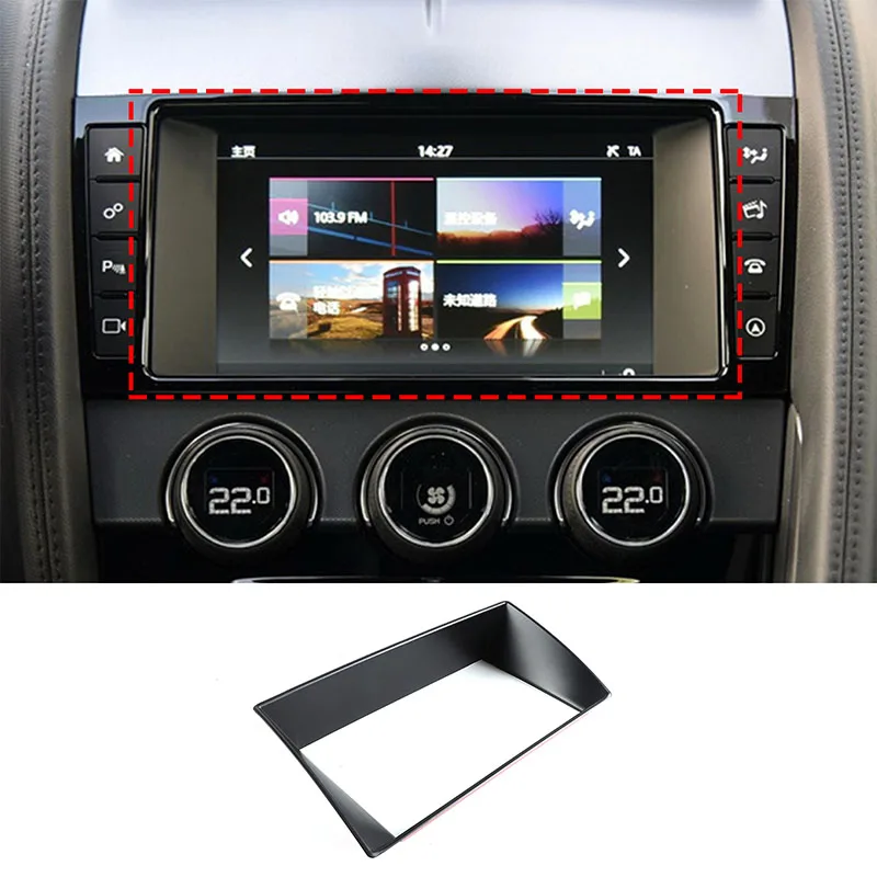 

For Jaguar F-Type 2013-2022 ABS Matt black Car Navigation Screen Inside Frame cover Trim sticker Car Accessories