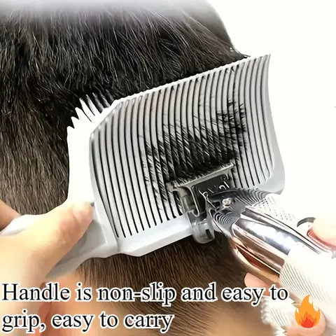 Heat-Resistant Anti-Static Haircut Comb, Professional Oil Slick Side Parting Tool, Sturdy Toothed Plastic Flat Top Styling Comb