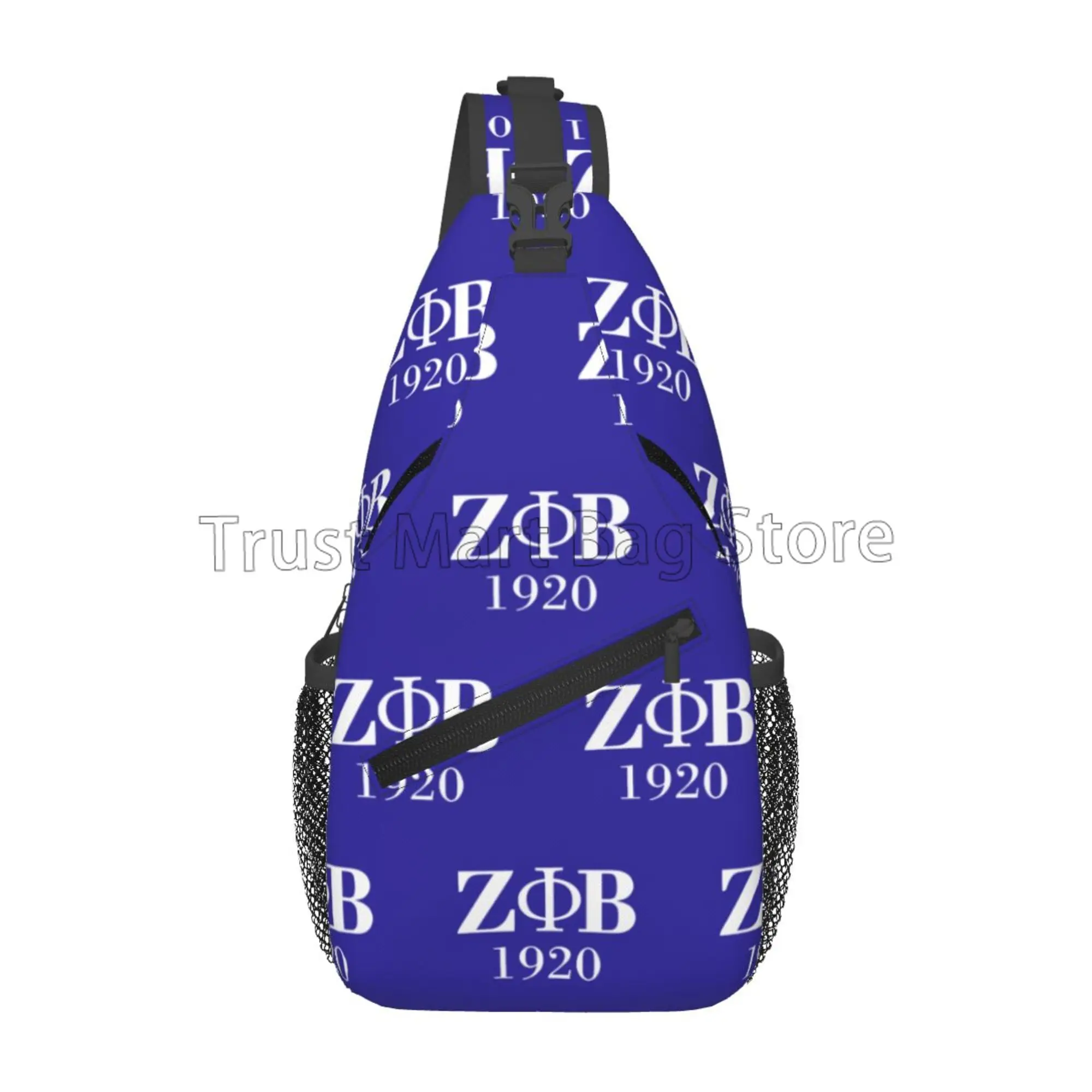 Zeta Phi Beta Sling Bag Unisex Crossbody Sling Rugzak Enkele Schoudertas Casual Daypack Reizen Wandelen Sportwerk Borsttas