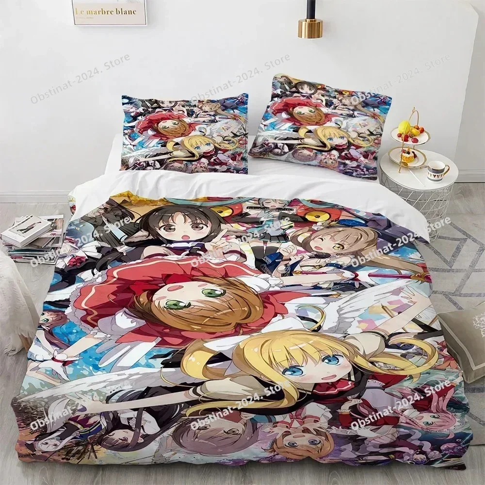 3D Print Cardcaptor Sakura Bedding Set Duvet Cover Bedroom Comforter Single Twin King Size Quilt Cover Home Textile
