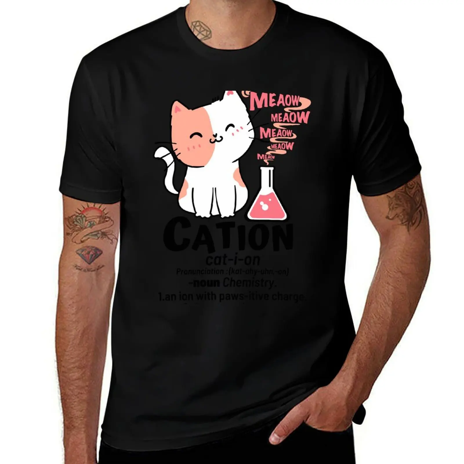

Cation ( cat-i-on ) Chemistry T-Shirt kawaii clothes anime stuff heavy weight t shirts for men