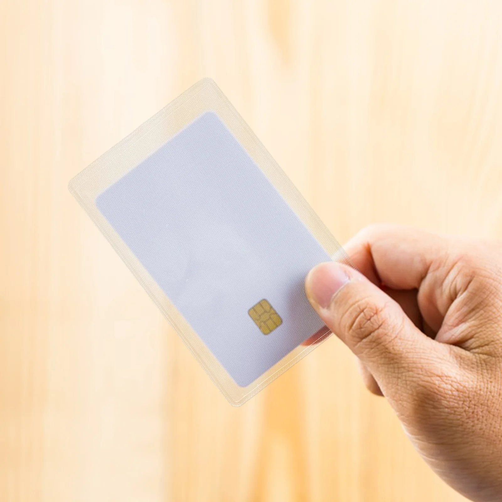 

5Pcs Clear Credit Card Protector Sleeves High Transparency PVC Material Id Card Holder for Business Cards Wallet Friendly Ultra