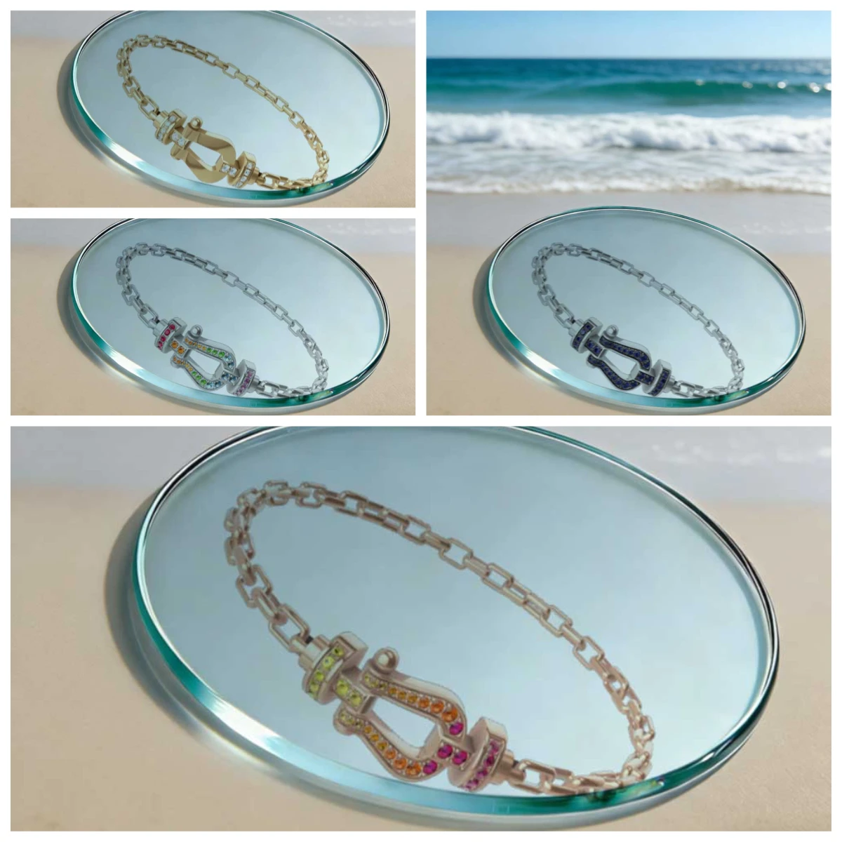 

Среднеразмерное колье из титановой стали с цирконием для повседневного ношения и вечеринок, изысканный подарок для женщин.