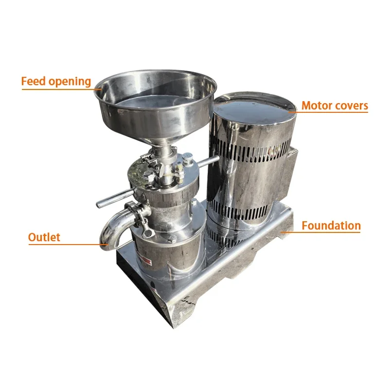 High Quality Stainless Steel Almond Peanut Butter Making Machine Tahini Colloid Grinder Vertical Colloid Mill for Mayonnaise