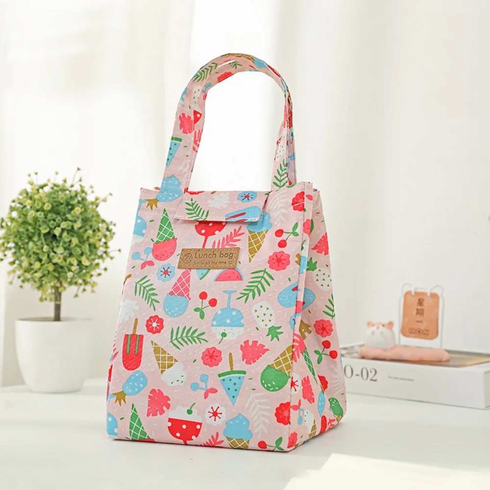 Oxford Cloth Insulated Lunch Bag Waterproof Picnic Camping Food Drink Cooler Bag Ice Pack Travel Bag Lunch Box Adult Kids