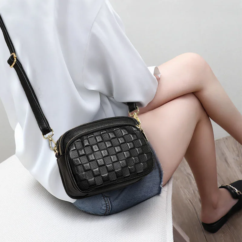 

Fashionable Women's Handbag - Soft Top-Grain Cowhide Leather, Casual Style with Multiple Compartments, Large Capacity