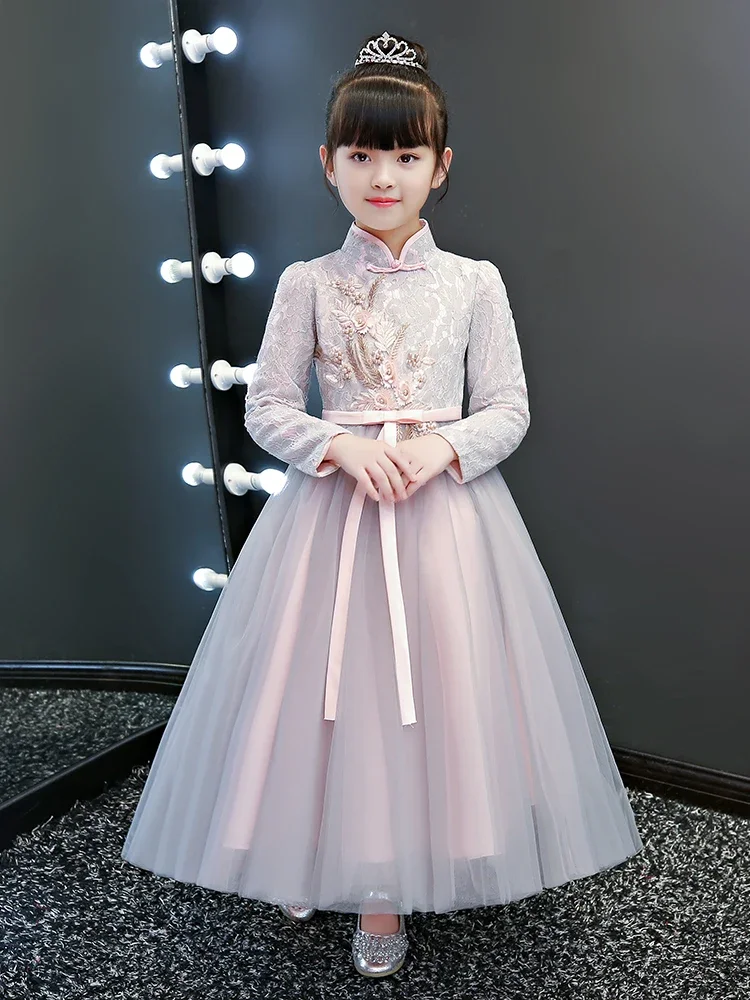 Girl's dress, autumn and winter children's princess dress, ancient Chinese Hanfu dress, winter, spring and autumn styles