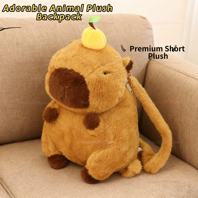 กระเป๋าเป้ตุ๊กตาขนนุ่มสำหรับเด็กผู้หญิง ไปเที่ยว กระเป๋าขนสัตว์ กระเป๋าเป้ขนาดเล็ก กระเป๋าสะพายตุ๊กตาน่ารัก ของขวัญสำหรับเด็ก วัยรุ่น