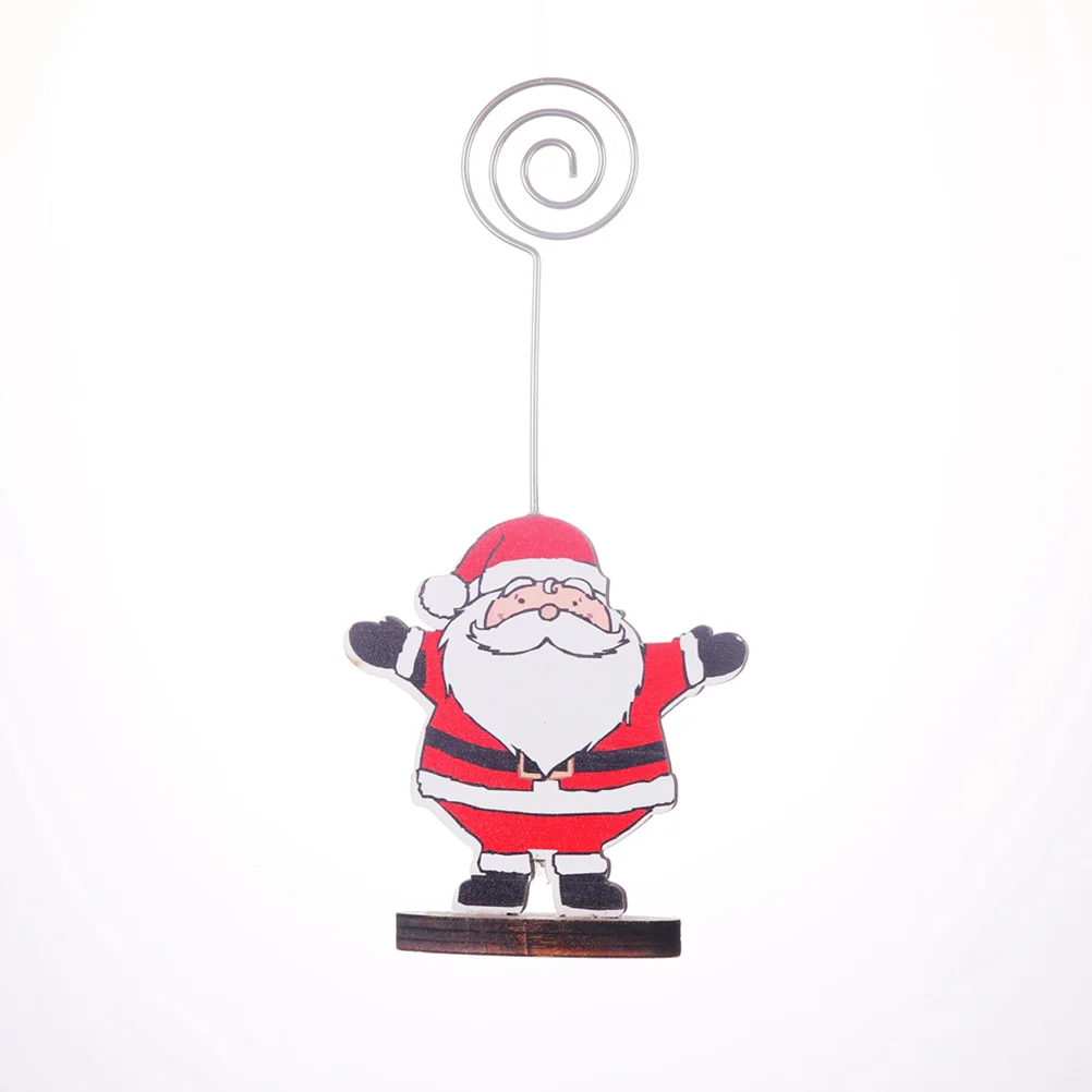 

Christmas Holder Snowman Design Flat Base Photo Clip Xmas Party Note Clip Message Folder Christmas Desktop Ornament