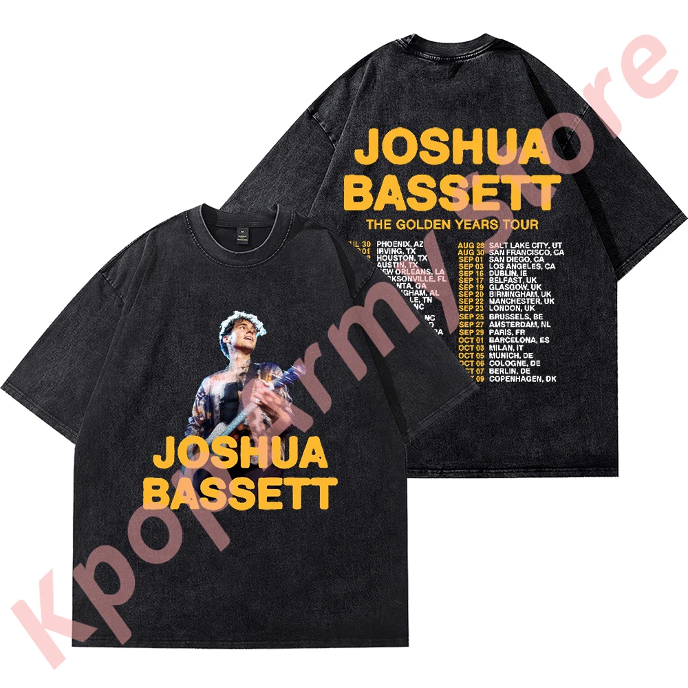 Joshua Bassett The Golden Years Tour Merch Vintage Wash T-Shirts Unisex Fashion Casual HipHop Streetwear Tee