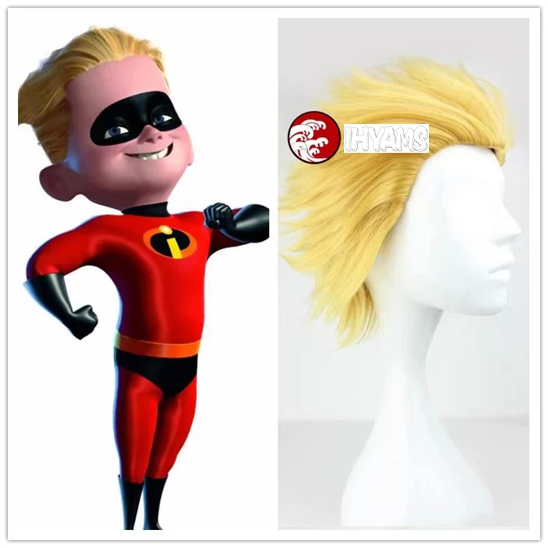 

Dash Parr Wig Golden Short Synthetic Hair Cosplay Wigs Heat Resistance Fiber