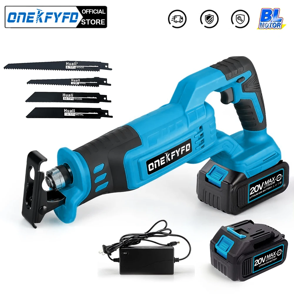 Brushless Reciprocating Saw Reciprocating Saw Portable Cordless Power Tools With 4pcs Saw Blades For Makita 18V battery