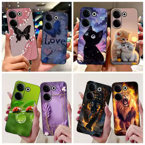 For Tecno Camon 20 Pro 5G Case CK8n Cute Cat Luxury Painted Phone Back Cover For Tecno Camon 20 Premier Camon20 Pro Fundas Coque