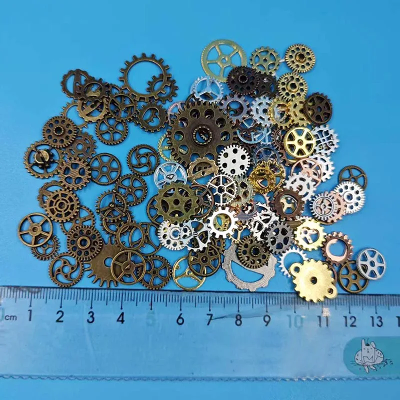 36pcs  Mixed Size Antique Colors Metal Mechanical Steampunk Cogs Gears Charms Pendant For DIY Jewelry Making Accessory image 6