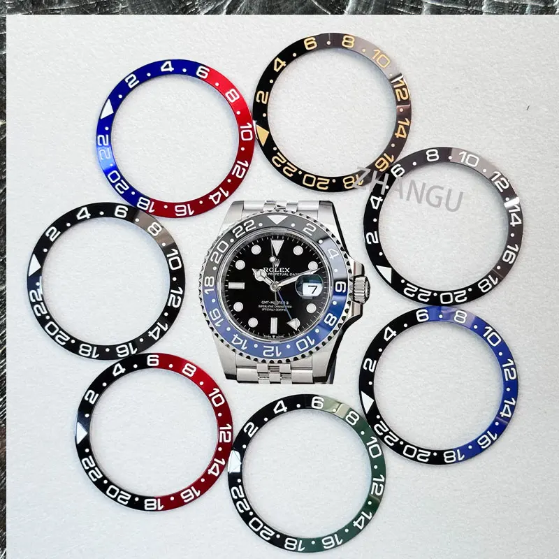 Ramka zegarka GMT z ramką ze stopu ceramiki 38 mm i wbudowanym pierścieniem, regulowane nachylenie Obudowa 40 mm NH35 NH34 Obudowa akcesoriów do zegarków GMT