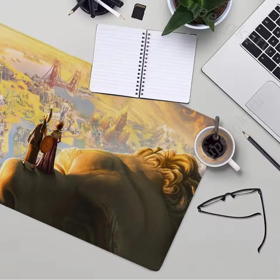Civilization Mouse Pads Anime Mats Computer Mousepad Company Desk Pad Aesthetic Large Gaming Mousepads Office Mat 900x400