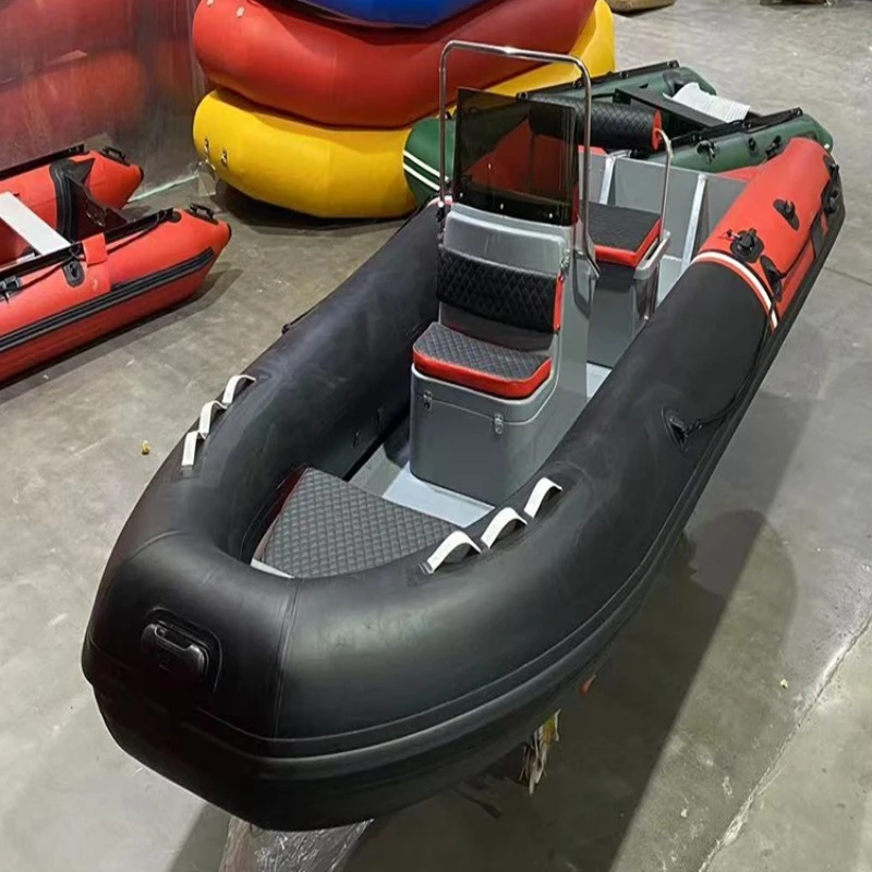 16FT Center Console Boat V Bottom Aluminum/Fiberglass Boats 4.8m RIB-480 Inflatable Rib Boat
