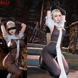 AniLV Anime Girl Medieval Nuns Uniform Role Play Sexy Lingerie Halloween Nightclub Women Temptation Outfits Erotic Costumes