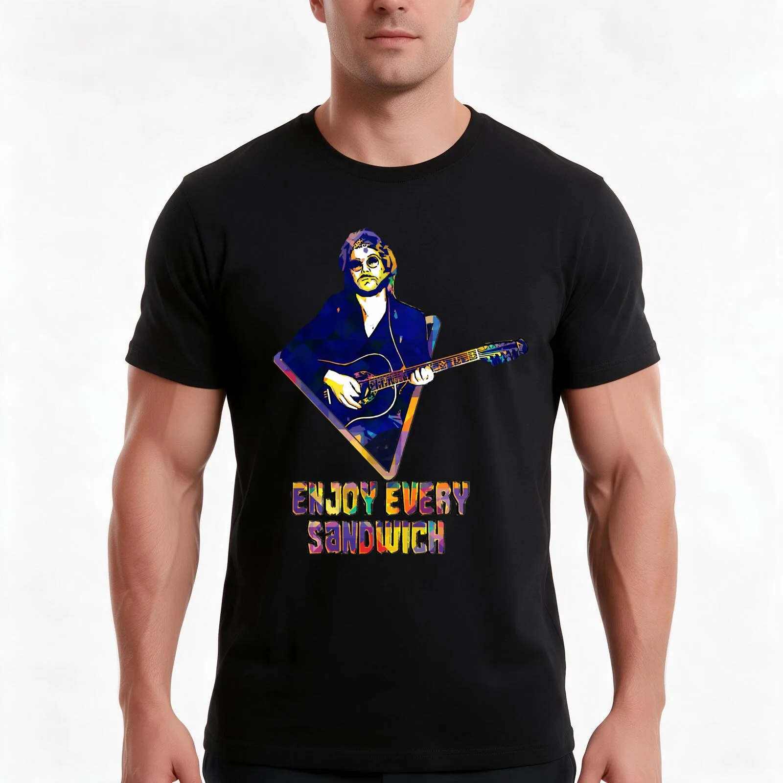 Anniversary Gift Enjoy Every Sandwich Gifts For Music Fan T-Shirt, Summer Casual Cotton Tee, Oversized Streetwear Tops