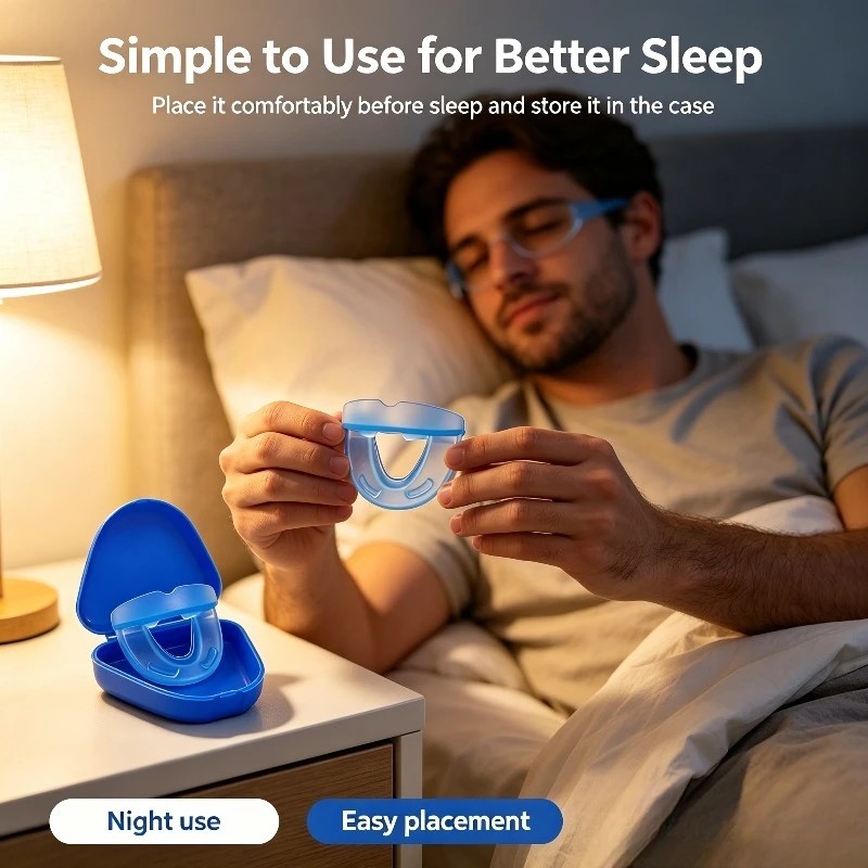 New 1pc Gum Shield Anti Snoring Mouthpiece Sleeping Devices Anti Snore Mouth Guard Bruxism Snoring Stop Mouthpiece Stop Snoring