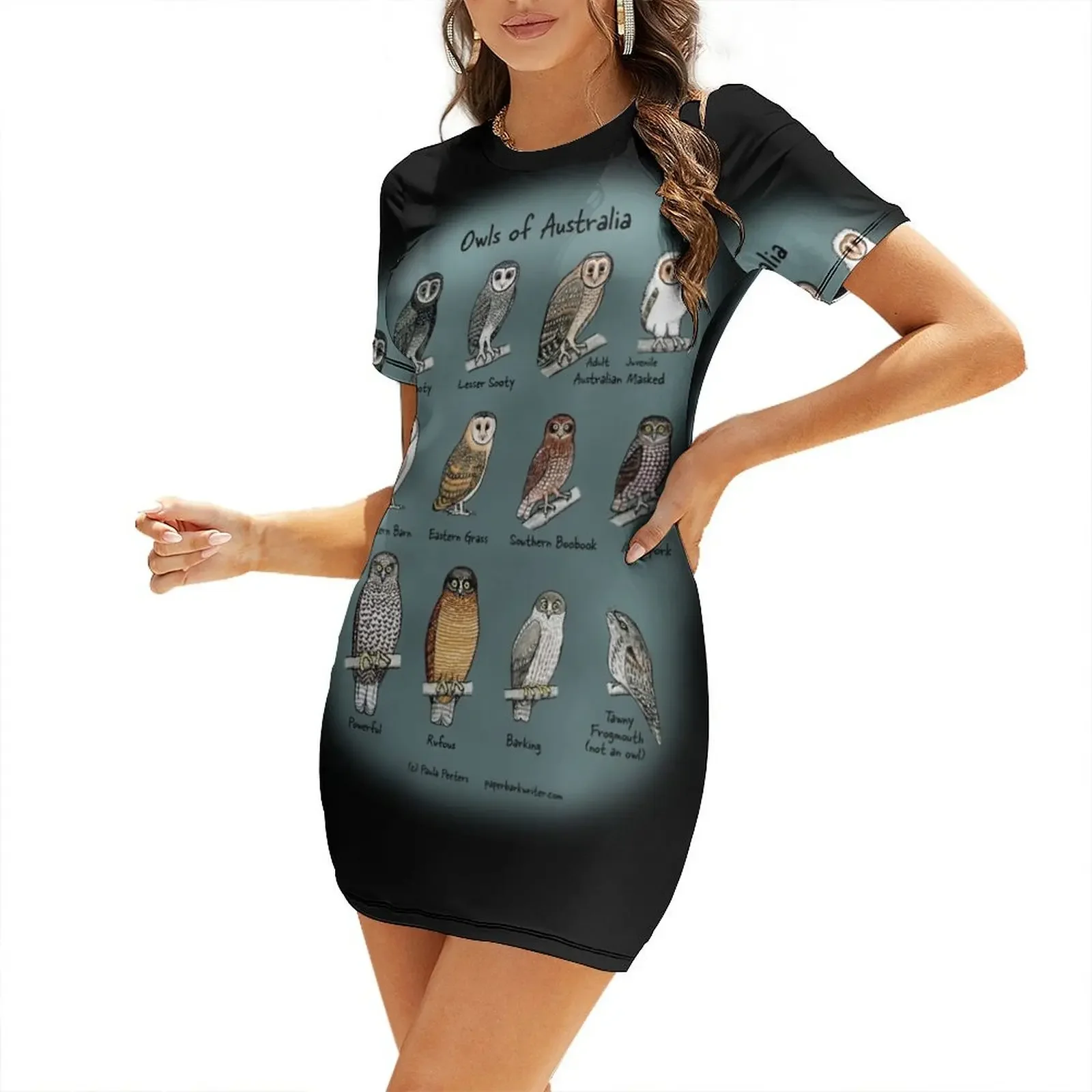

Owls of Australia Short-Sleeved Dress dress for woman Party dresses for women