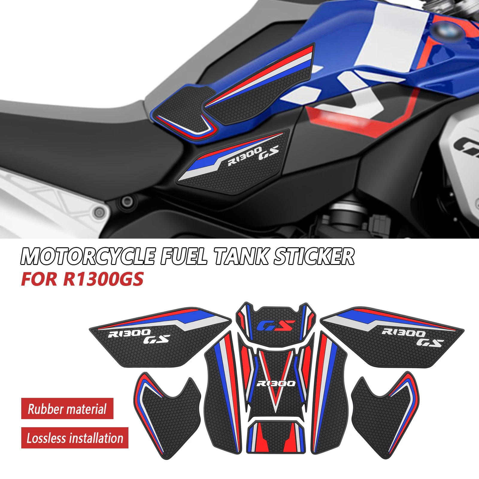 

Для BMW R 1300 GS 2024 R1300GS 2023, аксессуары для мотоциклов, защита для газового топливного бака, противоскользящая наклейка, 3D декоративная наклейка