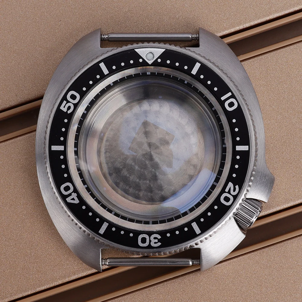 44 مللي متر ساعة رجالي حافظة ل Mod SKX 6105 007 NH34 NH35 NH36 NH38 4R36 حركات التونة الفم وزارة الدفاع أجزاء 28.5 مللي متر الطلب مع حلقة الفصل #1