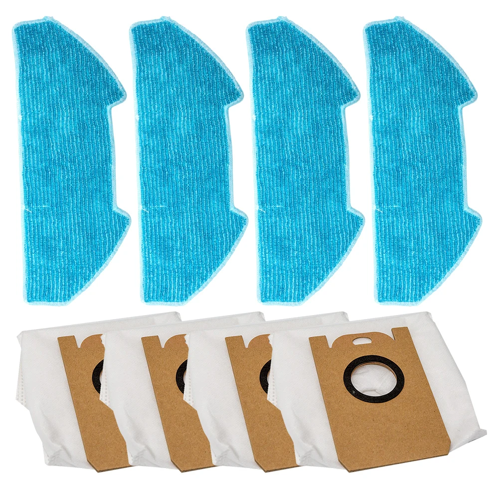 Replacement Mop Cloth and Dust Bags Kit for Redkey R10 Robot Vacuum Cleaner Providing Consistent Airflow and Easy Installation