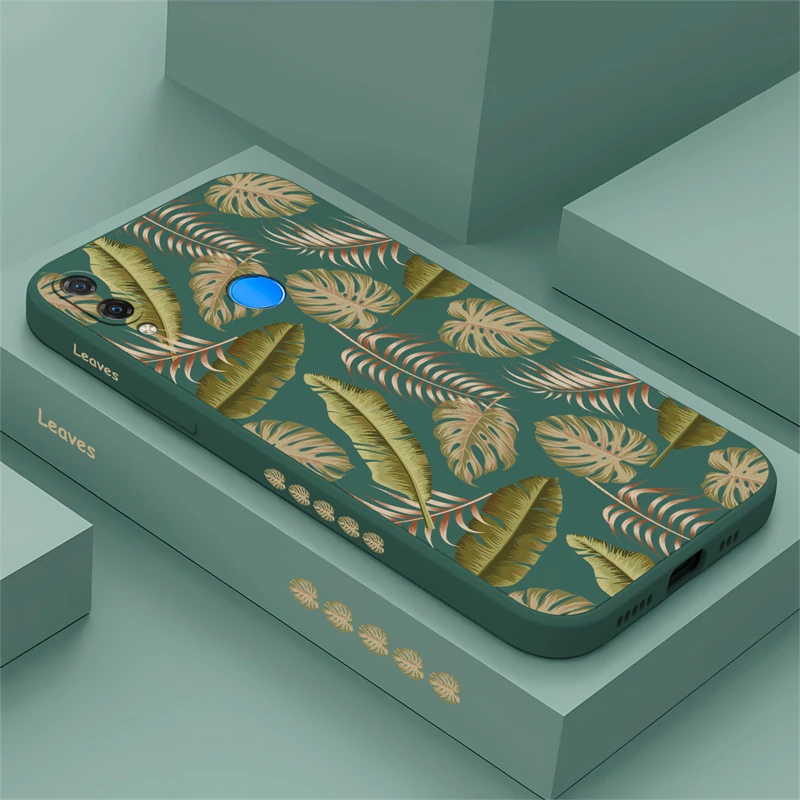 Чехол для телефона Huawei Enjoy 9 10 Plus 20SE с зелеными листьями и тропическими растениями