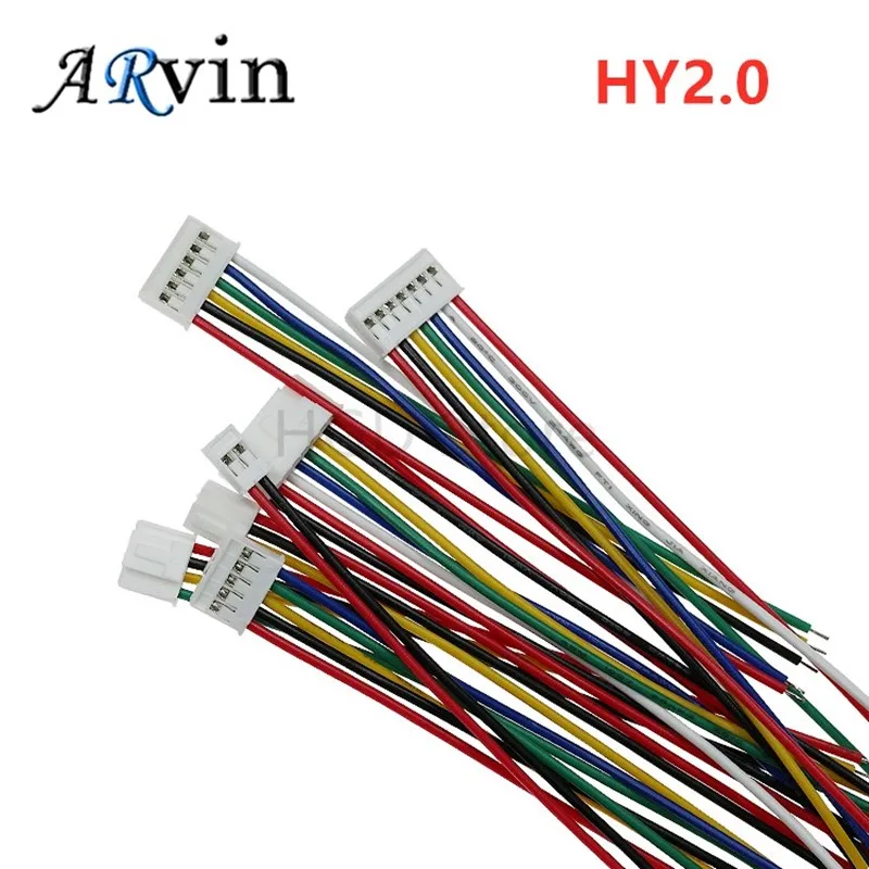 

10pcs HY2.0mm terminal wire with lock 2P3P4P5P6P8P 20cm single head buckle electronic connection wire 2.0mm spacing