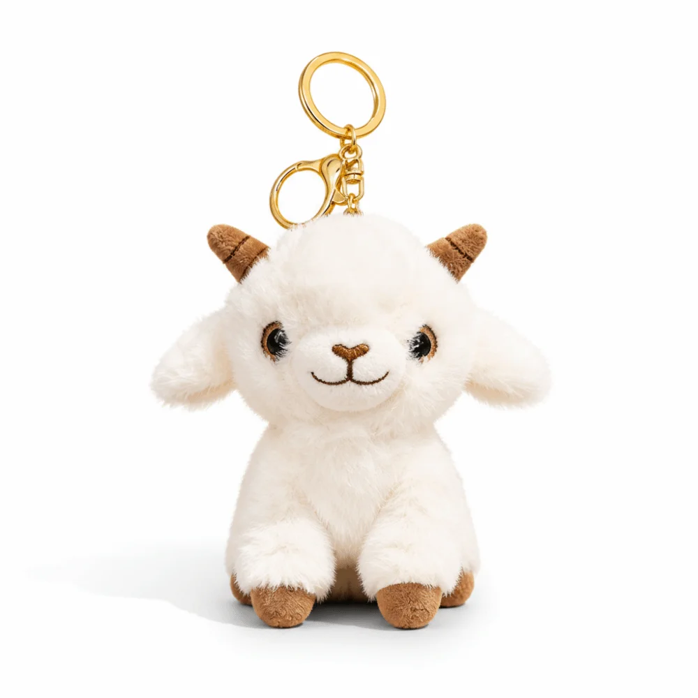 Cute PP Lamb Keychain Realistic Style Cute Style Sheep Texture Keychain Attachment Lamb Pendant Key Decoration